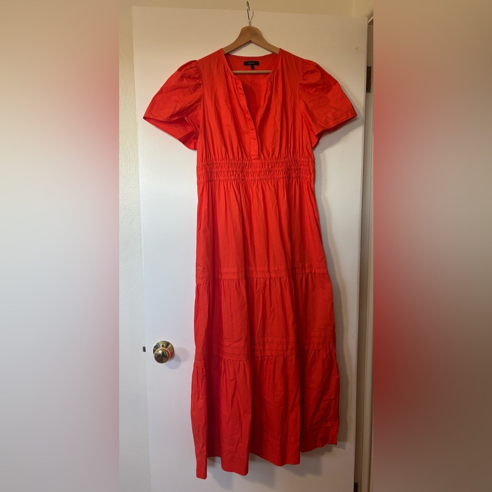 Quince Vermillion Red Maxi Dress